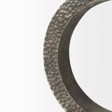 Two Ring Gray Hammered Metal Sculpture - Homeroots - Flyclothing LLC