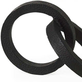 Two Ring Black Hammered Metal Sculpture - Homeroots - Flyclothing LLC