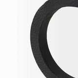 Two Ring Black Hammered Metal Sculpture - Homeroots - Flyclothing LLC