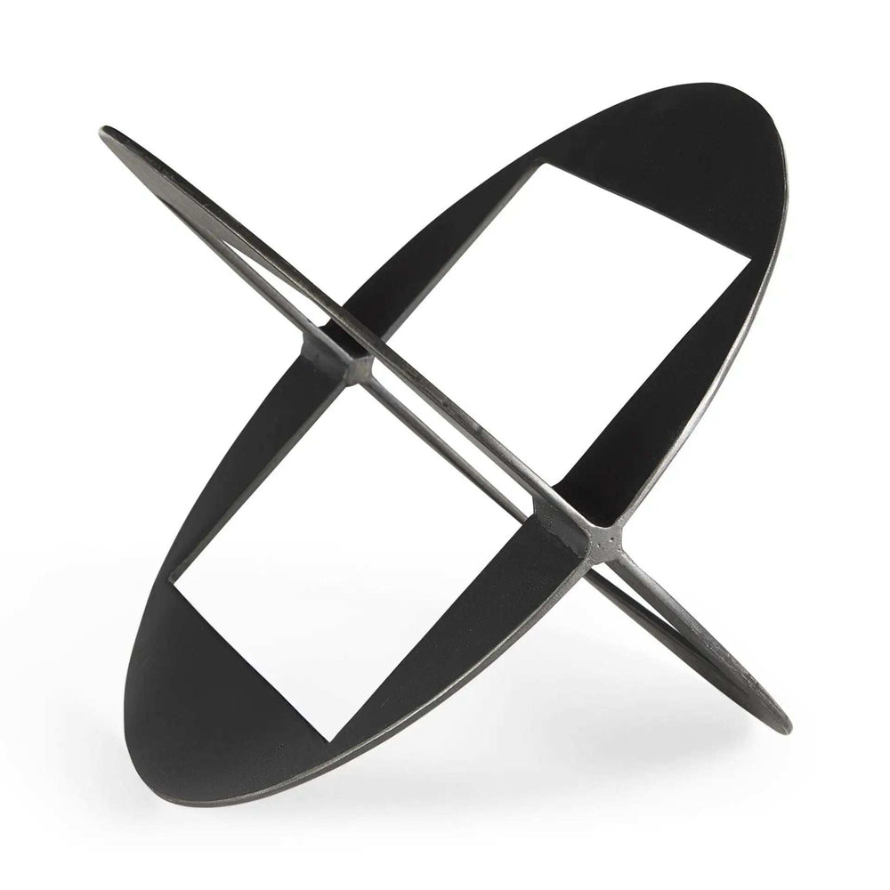 Black Metal Geometric Decor Piece - Homeroots - Flyclothing LLC