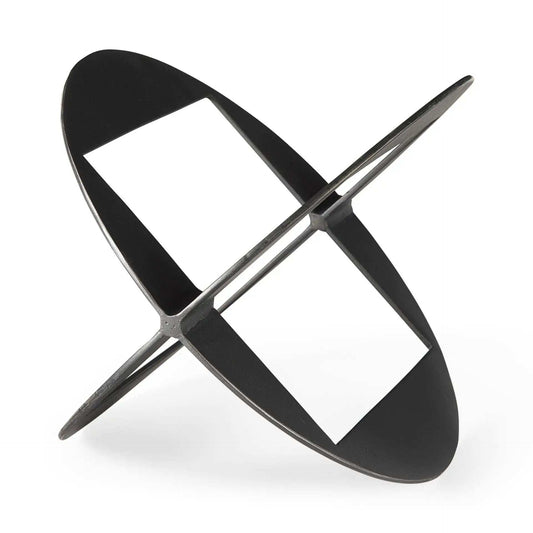 Black Metal Geometric Decor Piece - Homeroots - Flyclothing LLC