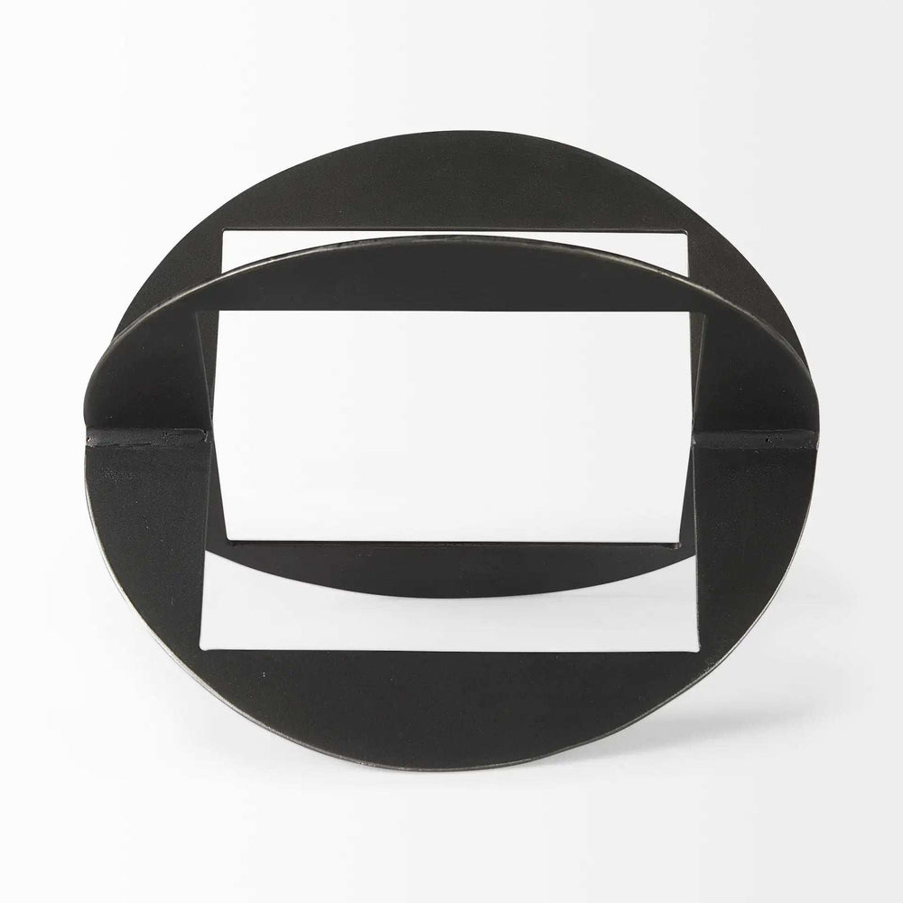 Black Metal Geometric Decor Piece - Homeroots - Flyclothing LLC