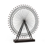 Metal And Wood London Eye Moveable Sculpture - Homeroots - Flyclothing LLC