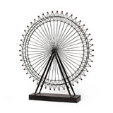 Metal And Wood London Eye Moveable Sculpture - Homeroots - Flyclothing LLC