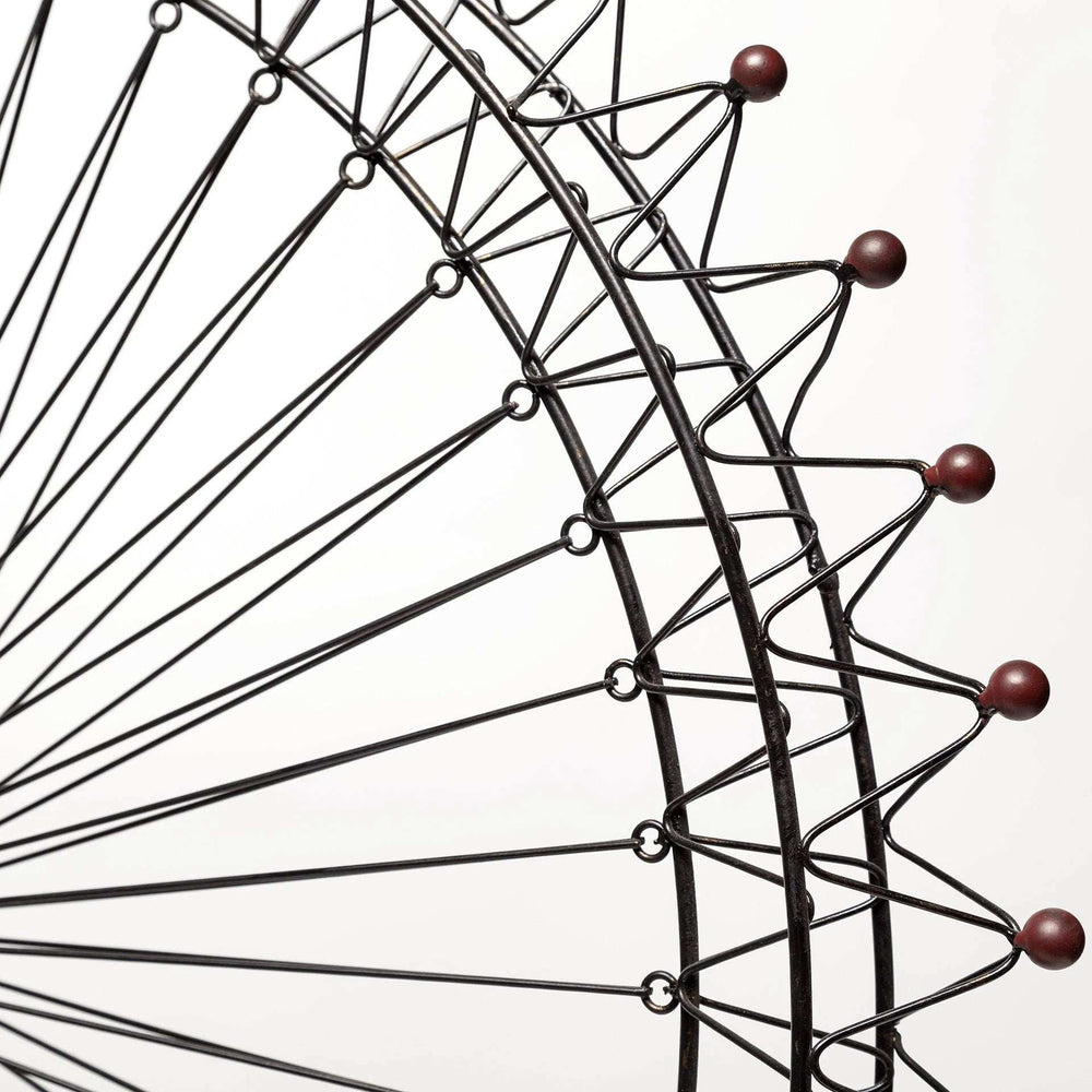 Metal And Wood London Eye Moveable Sculpture - Homeroots - Flyclothing LLC