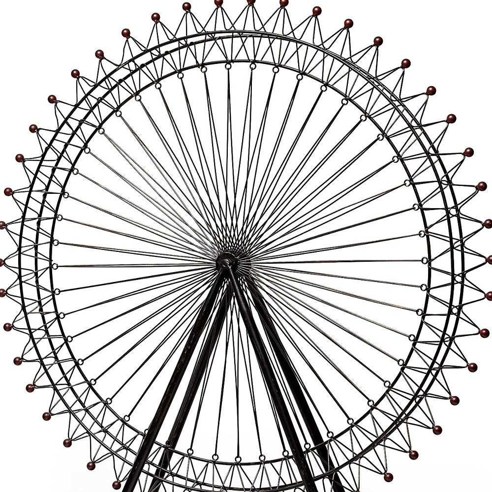Metal And Wood London Eye Moveable Sculpture - Homeroots - Flyclothing LLC