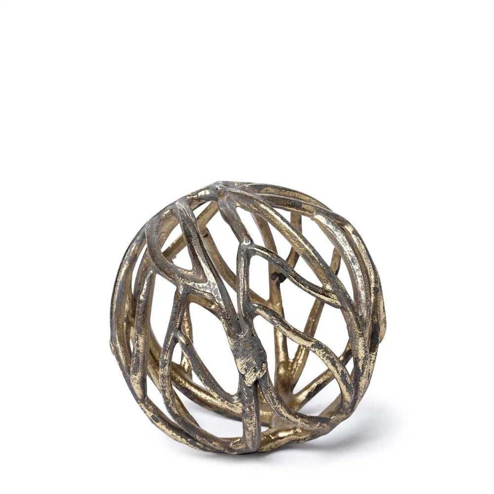 Petite Gold Metal Tree Branch Sculpture - Homeroots - Flyclothing LLC