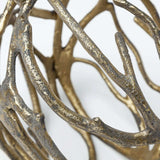 Petite Gold Metal Tree Branch Sculpture - Homeroots - Flyclothing LLC