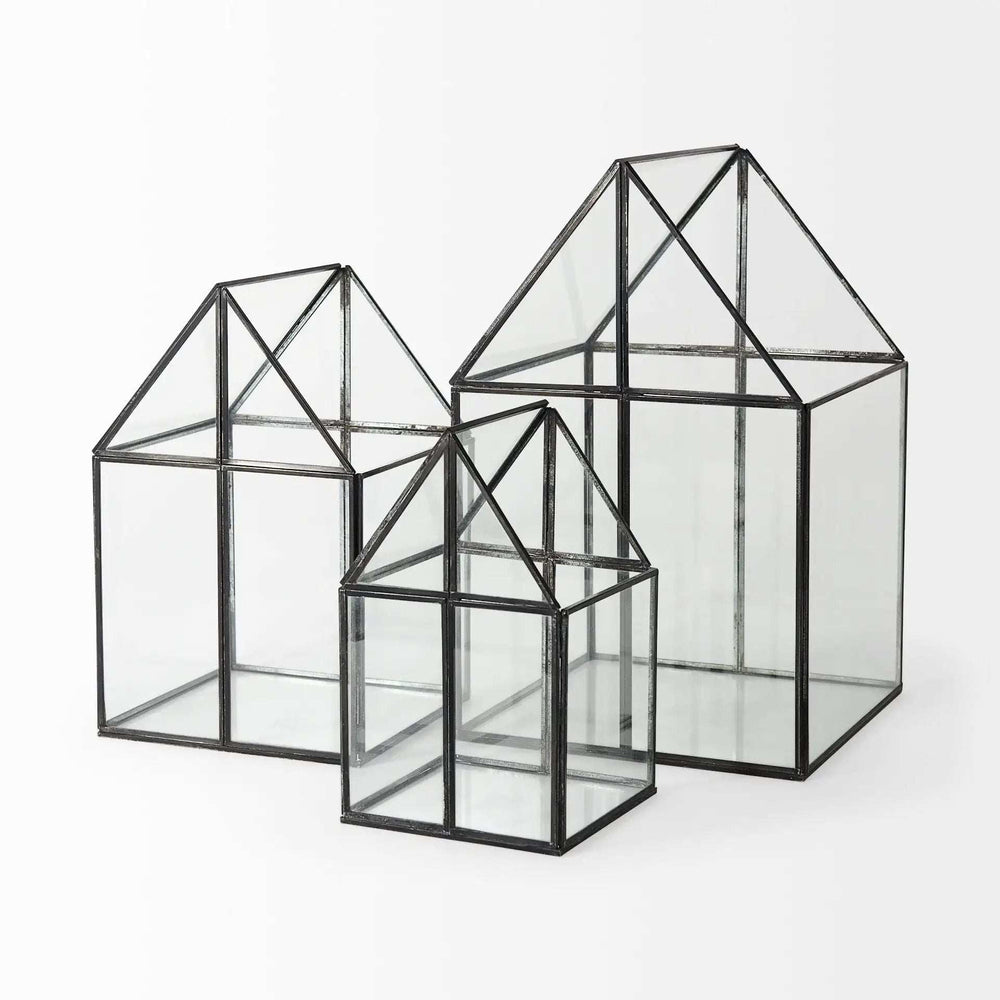 Petite House Shaped Glass Terrarium - Homeroots - Flyclothing LLC