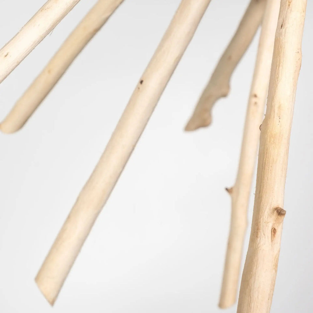 Wood And Metal Starburst Six Bulb Hanging Light - Homeroots - Flyclothing LLC