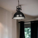 Industrial Black Metal Hanging Pendant Light - Homeroots - Flyclothing LLC