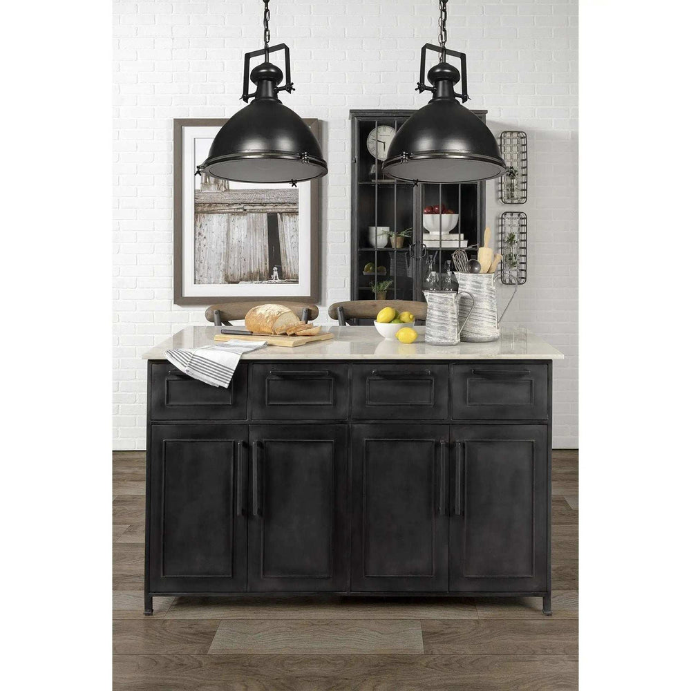 Industrial Black Metal Hanging Pendant Light - Homeroots - Flyclothing LLC