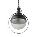 Black Metal Sphere Pendant Hanging Light - Homeroots - Flyclothing LLC