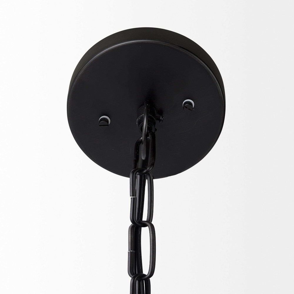 Black Metal Sphere Pendant Hanging Light - Homeroots - Flyclothing LLC