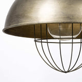 Rustic Gold Ton Metal Dome Hanging Light - Homeroots - Flyclothing LLC