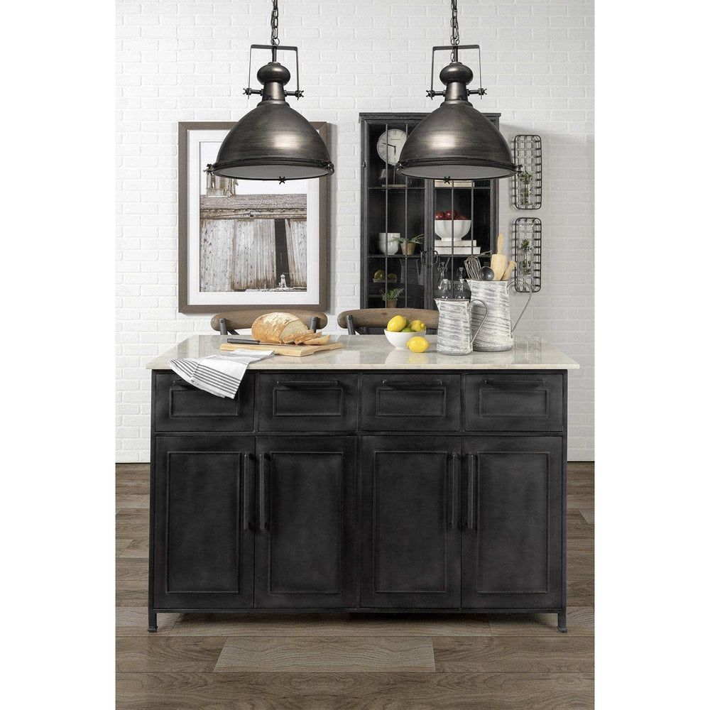 Industrial Gray Metal Hanging Pendant Light - Homeroots - Flyclothing LLC