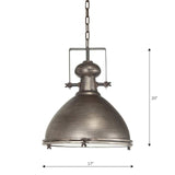 Industrial Gray Metal Hanging Pendant Light - Homeroots - Flyclothing LLC