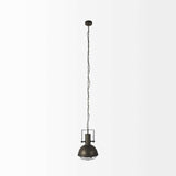 Industrial Caged Black Metal Hanging Light - Homeroots - Flyclothing LLC