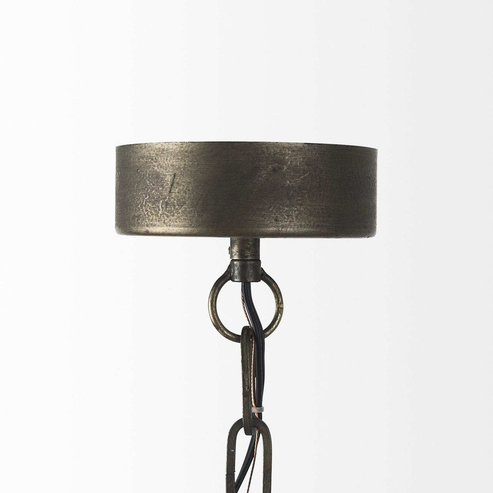 Industrial Caged Black Metal Hanging Light - Homeroots - Flyclothing LLC