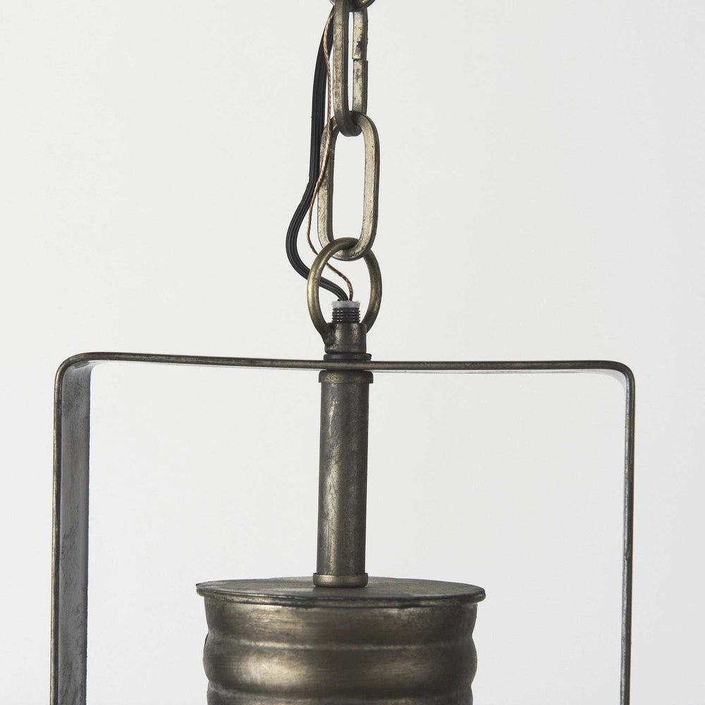 Industrial Caged Black Metal Hanging Light - Homeroots - Flyclothing LLC