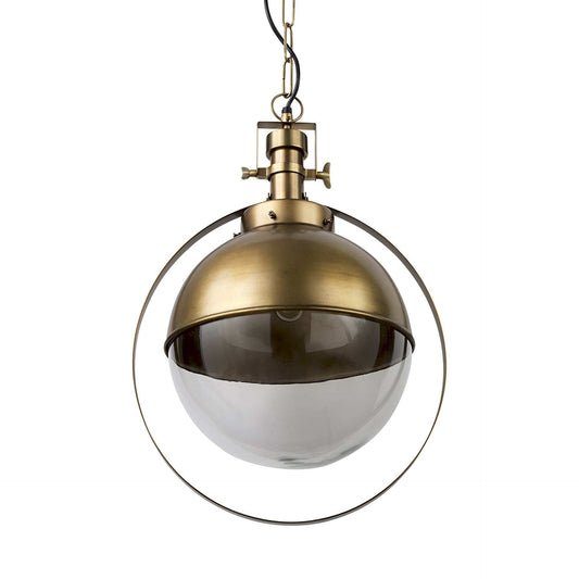 Gold Metal Sphere Pendant Hanging Light - Homeroots - Flyclothing LLC