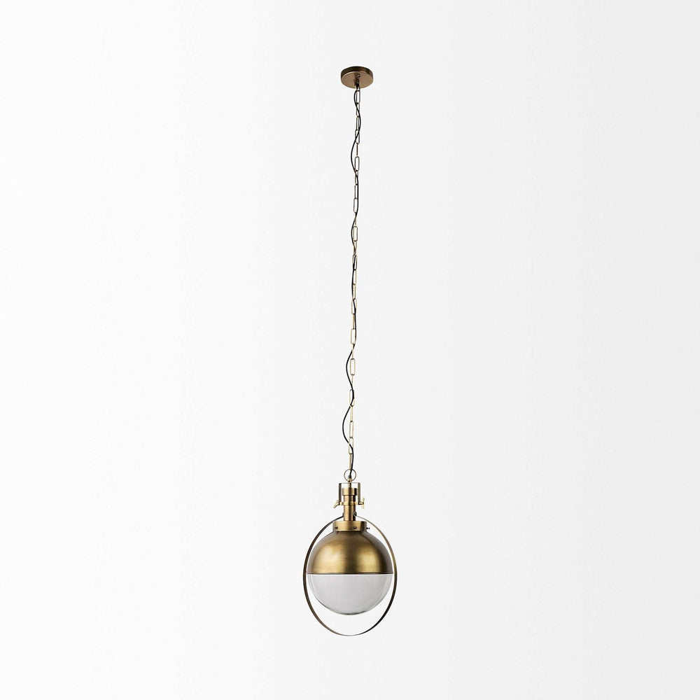 Gold Metal Sphere Pendant Hanging Light - Homeroots - Flyclothing LLC