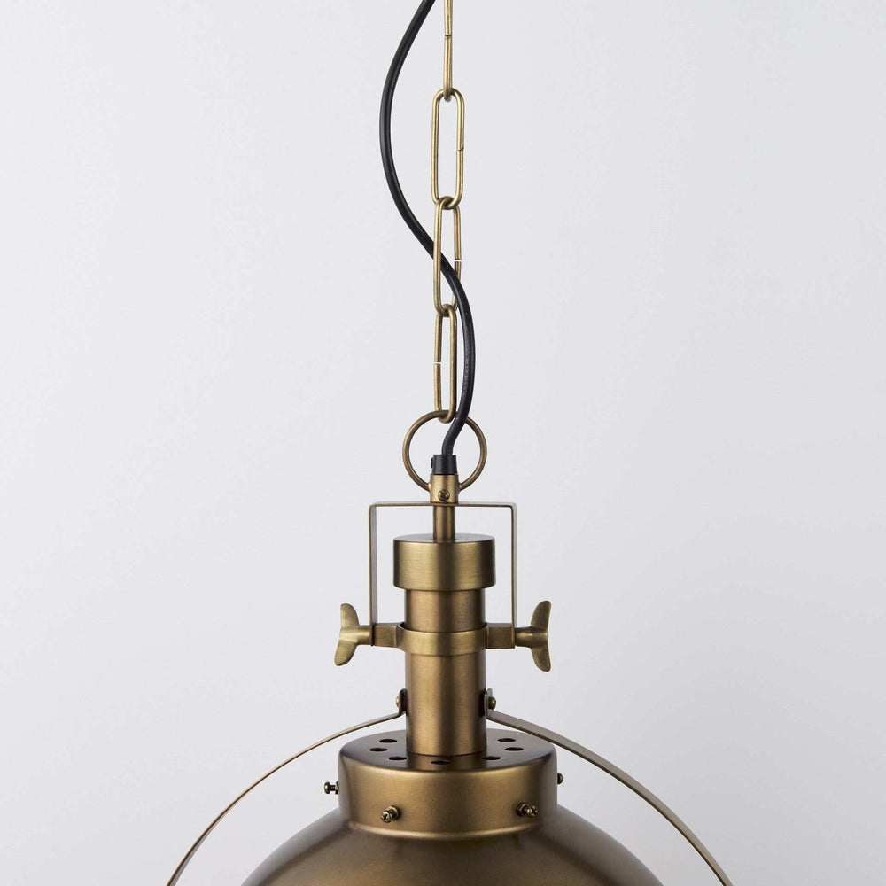 Gold Metal Sphere Pendant Hanging Light - Homeroots - Flyclothing LLC