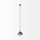 Distressed Bronze Metal Dome Hanging Light - Homeroots - Flyclothing LLC