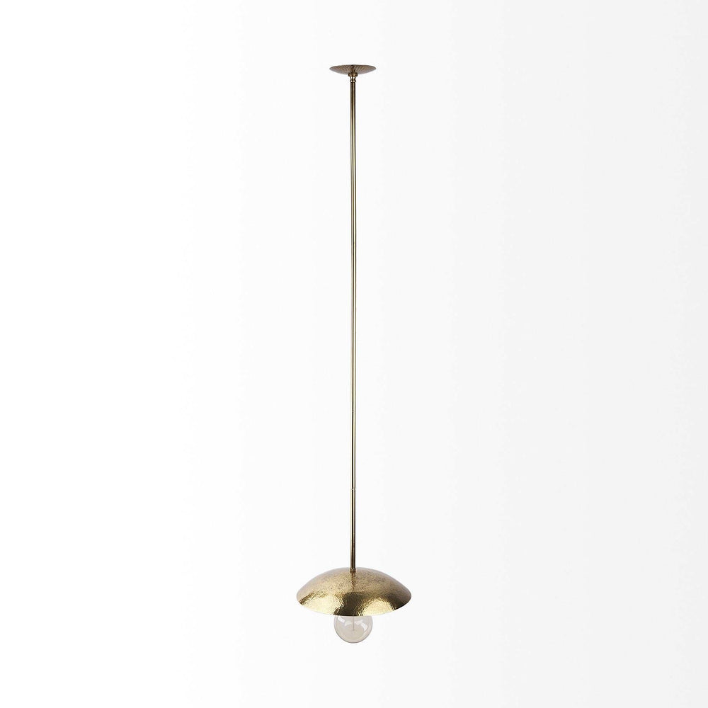 Hammered Gold Metal Hanging Pendant Light - Homeroots - Flyclothing LLC