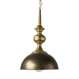 Gold Toned Metal Dome Hanging Pendant Light - Homeroots - Flyclothing LLC