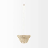 Light Brown Six Tier Hanging Chandelier - Homeroots - Flyclothing LLC