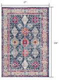 13' Runner Blue and Ivory Oriental Runner Rug - Homeroots - Flyclothing LLC
