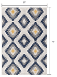 2' X 6' Blue Ikat Kilim Area Rug - Homeroots - Flyclothing LLC