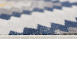 4' X 6' Blue Ikat Kilim Area Rug - Homeroots - Flyclothing LLC