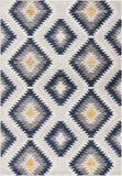6' X 9' Blue Ikat Kilim Area Rug - Homeroots - Flyclothing LLC