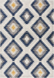 8' X 10' Blue Ikat Kilim Area Rug - Homeroots - Flyclothing LLC