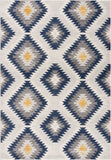 9' X 13' Blue and Gray Kilim Pattern Area Rug - Homeroots - Flyclothing LLC