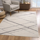 12' X 18' Gray Geometric Washable Non Skid Area Rug - Homeroots - Flyclothing LLC