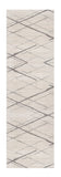 15' Runner Gray and Ivory Geometric Runner Rug - Homeroots - Flyclothing LLC