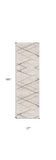 15' Runner Gray and Ivory Geometric Runner Rug - Homeroots - Flyclothing LLC