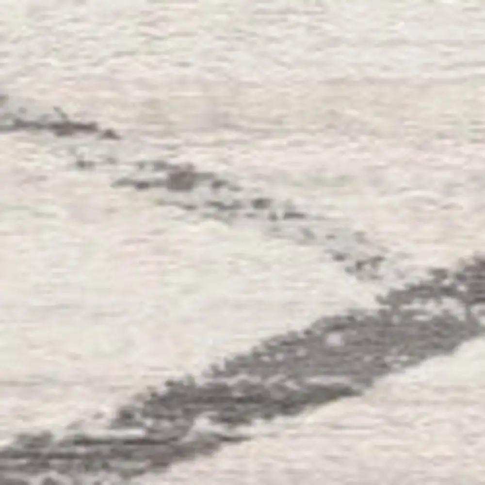 20' Runner Gray and Ivory Geometric Runner Rug - Homeroots - Flyclothing LLC