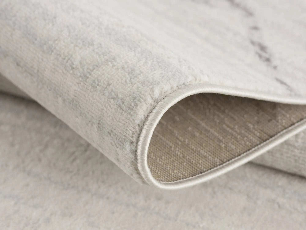 6' Runner Gray and Ivory Geometric Runner Rug - Homeroots - Flyclothing LLC