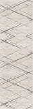 8' Runner Gray and Ivory Geometric Runner Rug - Homeroots - Flyclothing LLC