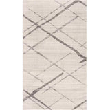 3' X 5' Gray and Ivory Geometric Area Rug - Homeroots - Flyclothing LLC