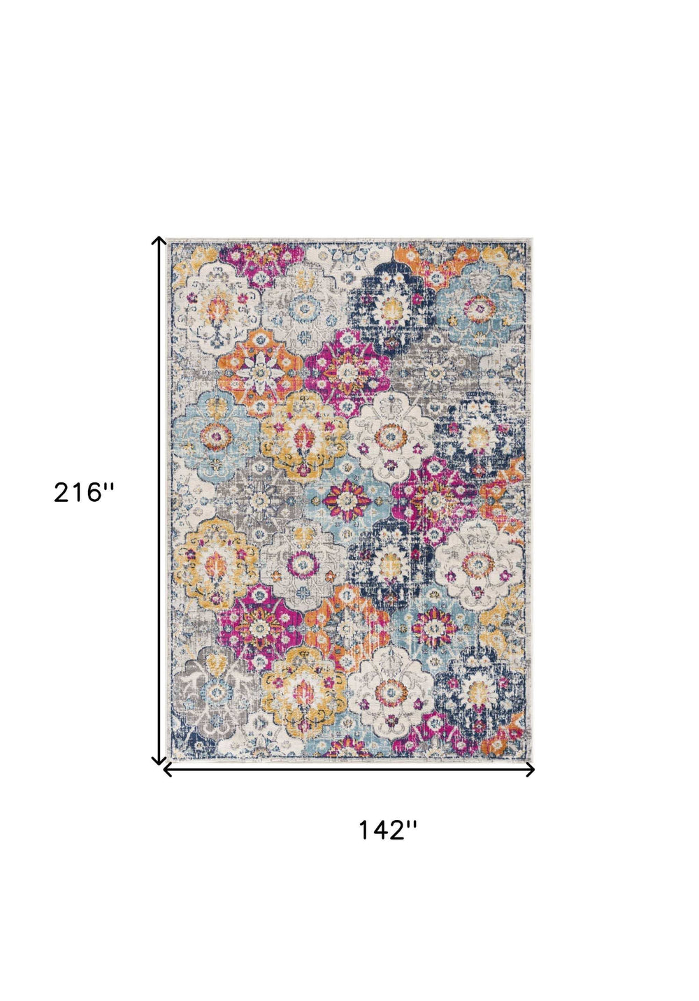 12' X 18' Rust Floral Washable Non Skid Area Rug - Homeroots - Flyclothing LLC