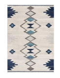 2' X 5' Blue and Ivory Southwestern Area Rug - Homeroots - Flyclothing LLC