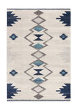 4' X 6' Blue and Ivory Southwestern Area Rug - Homeroots - Flyclothing LLC