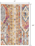 10' Runner Gold and Ivory Southwestern Runner Rug - Homeroots - Flyclothing LLC