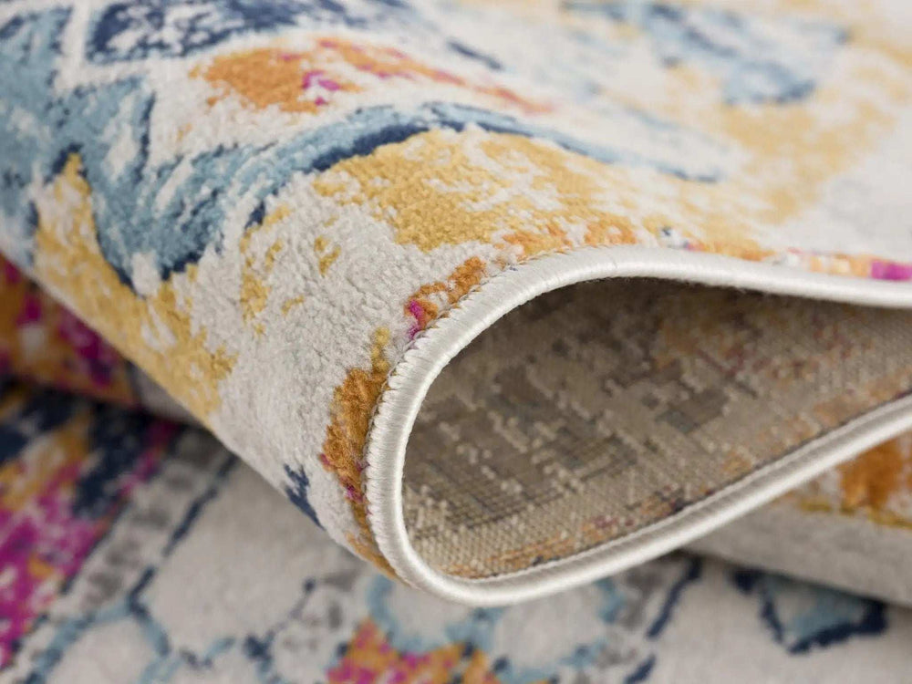 15' Runner Gold and Ivory Southwestern Runner Rug - Homeroots - Flyclothing LLC