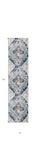 2' X 5' Blue and Ivory Medallion Area Rug - Homeroots - Flyclothing LLC